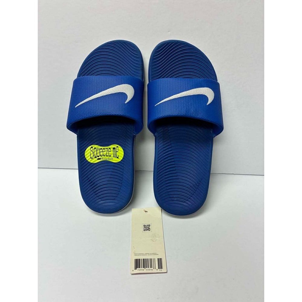 Nike Kawa Little/Big Kids' Slides (Hyper Cobalt/White) US‎ 3Y